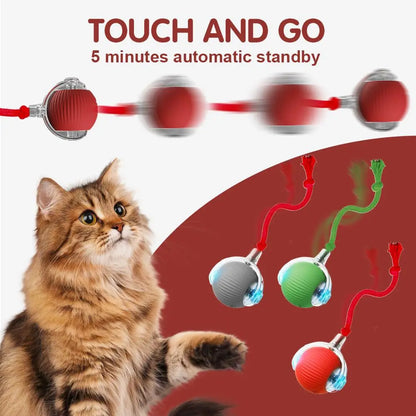 Cat Interactive Ball Toy , Automatic Rolling Cat Ball Rechargeable, Intelligent Cat Toys, Motion Activated Teasing Ball for Cat